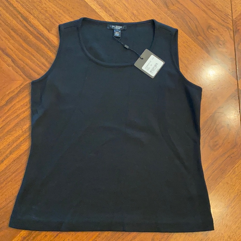 St John caviar black tank BNWT